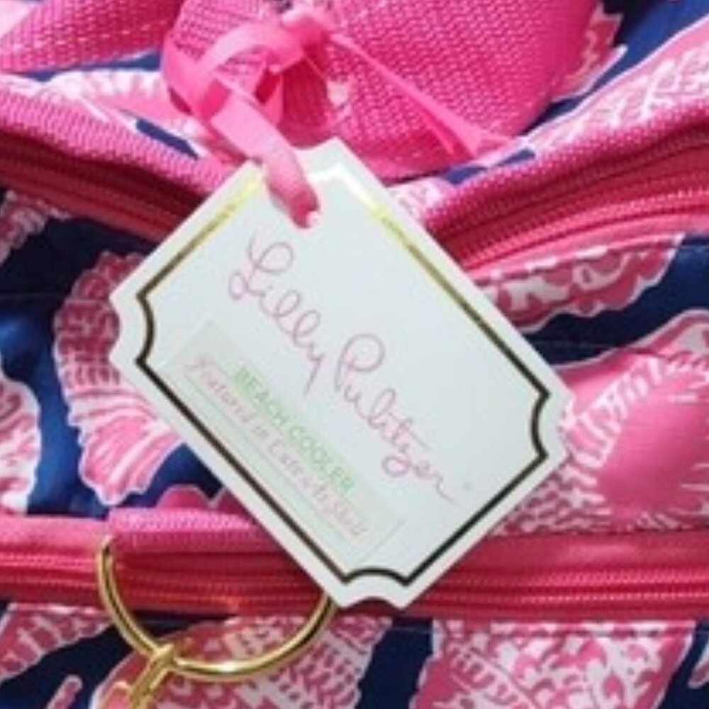 Lilly Pulitzer Beach Pink & Blue Cooler, NWT - Picture 5 of 6